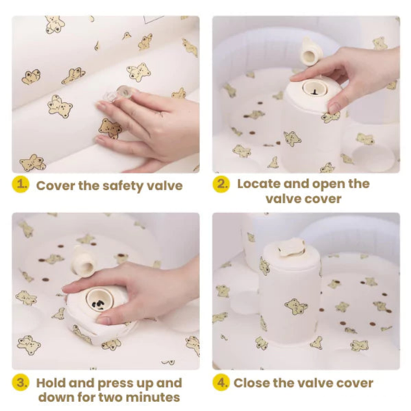 ComfyCuddle™ – Premium Infant Sofa for Safe & Supported Sitting | Inflatable | Pediatrician-Backed Baby Sofa